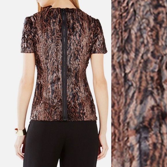 BCBG MAX AZRIA Chic NWT Faux Fur TULUM Shacket TOP Size Small - Picture 12 of 12